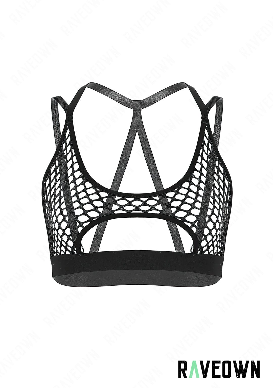 RAVEOWN | CropTop Résille | Enter.The.Rave Noir / S