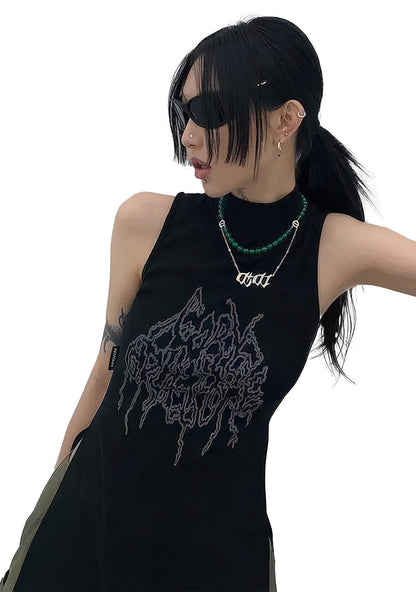 RAVEOWN | Débardeur Noir motif Rave | G.Rave