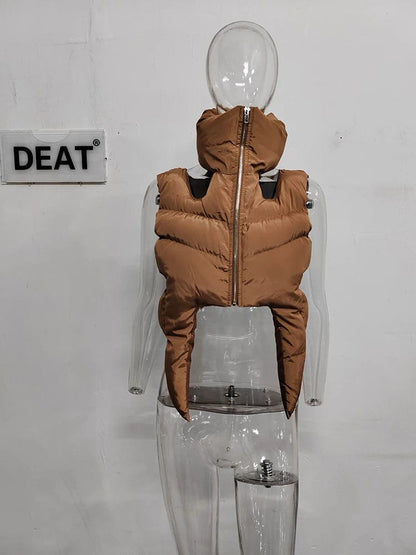 RAVEOWN | Doudoune Sans Manche Femme | Festival Rave Marron / S