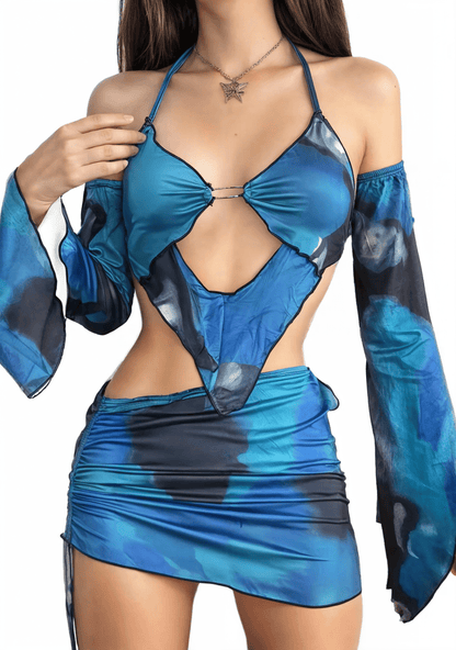 RAVEOWN | Ensemble Abstrait Bleu | Abstract