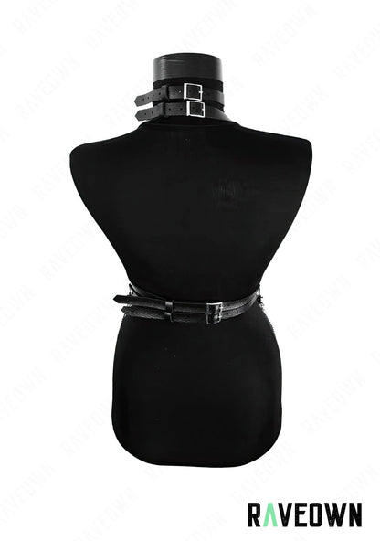 RAVEOWN | Grand Harnais avec Chaîne | Sm-Rave Noir