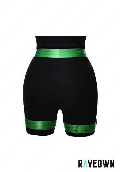 RAVEOWN | Harnais Hanches Bondage Vert | G.Rave Vert / Unique