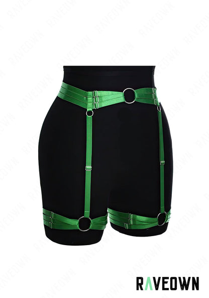 RAVEOWN | Harnais Hanches Bondage Vert | G.Rave Vert / Unique