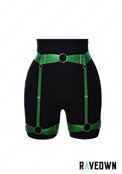 RAVEOWN | Harnais Hanches Bondage Vert | G.Rave Vert / Unique