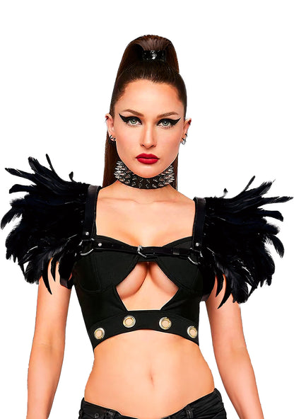 Harnais épaules plumes | RavenGlow