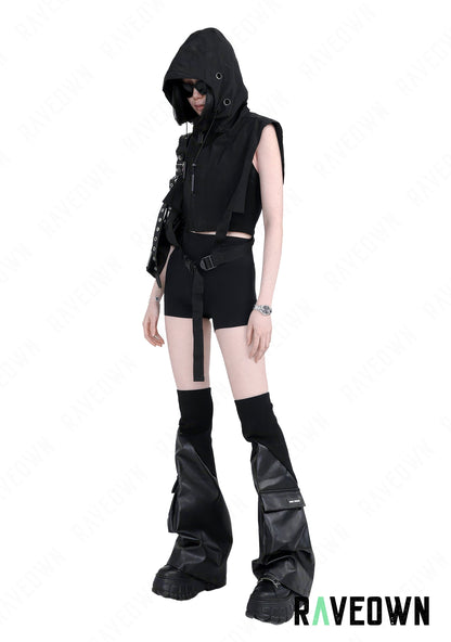 RAVEOWN | Jambière en Cuir Noir Noir