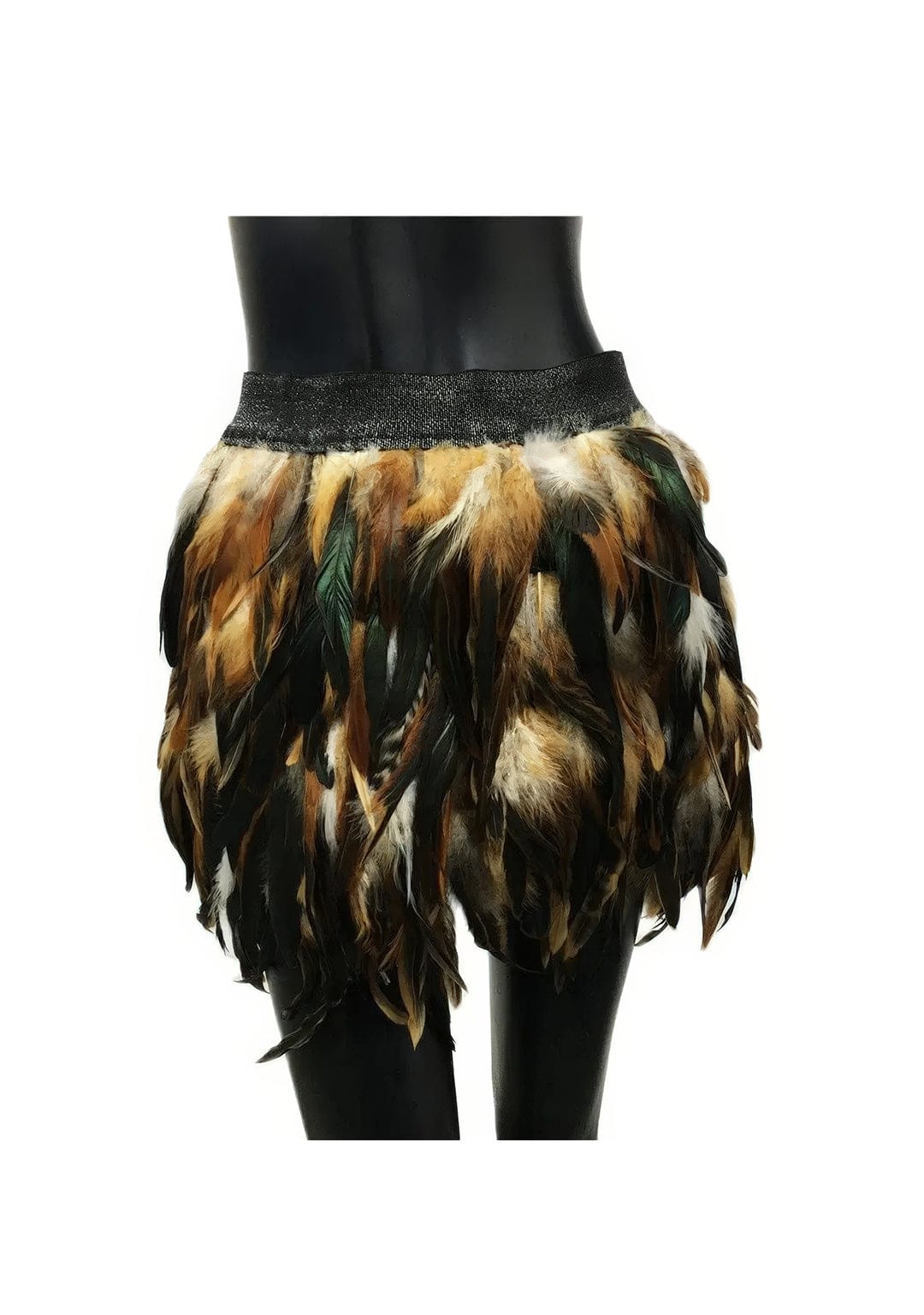 RAVEOWN | Jupe à Plumes | RavenGlow Marron / XS-S