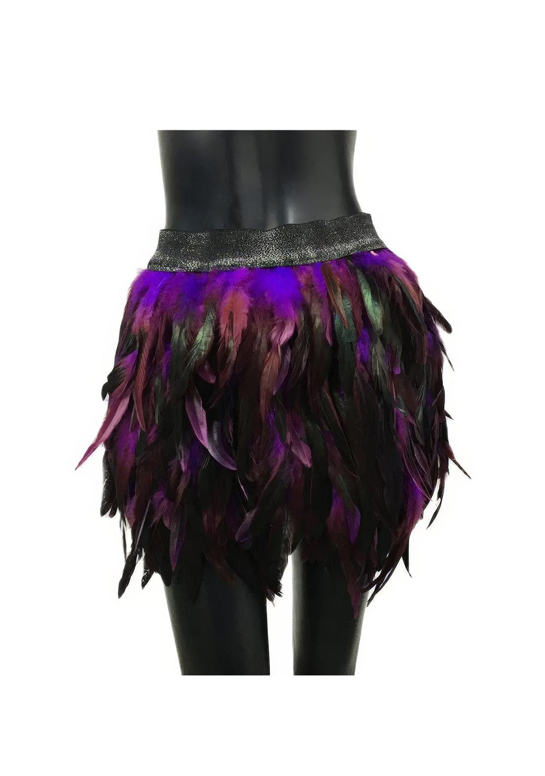 RAVEOWN | Jupe à Plumes | RavenGlow Violet / XS-S