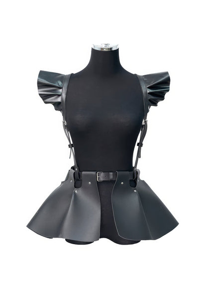 Jupe Harnais en Cuir avec Ceinture