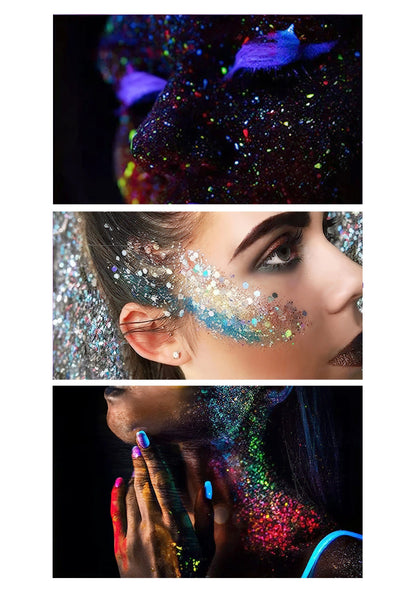 RAVEOWN | Maquillage Paillettes Et Phosphorescents 12 PCS / CHINA