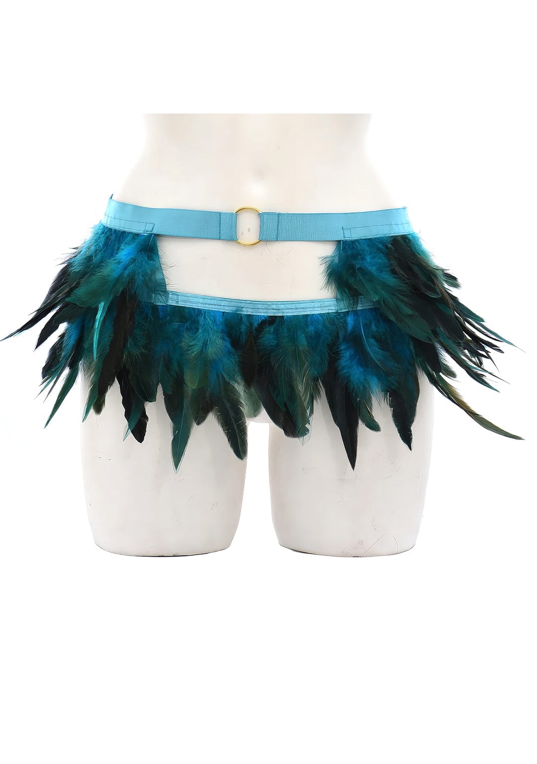 RAVEOWN | Mini-Jupe Plumage | RavenGlow Bleu / Taille Unique