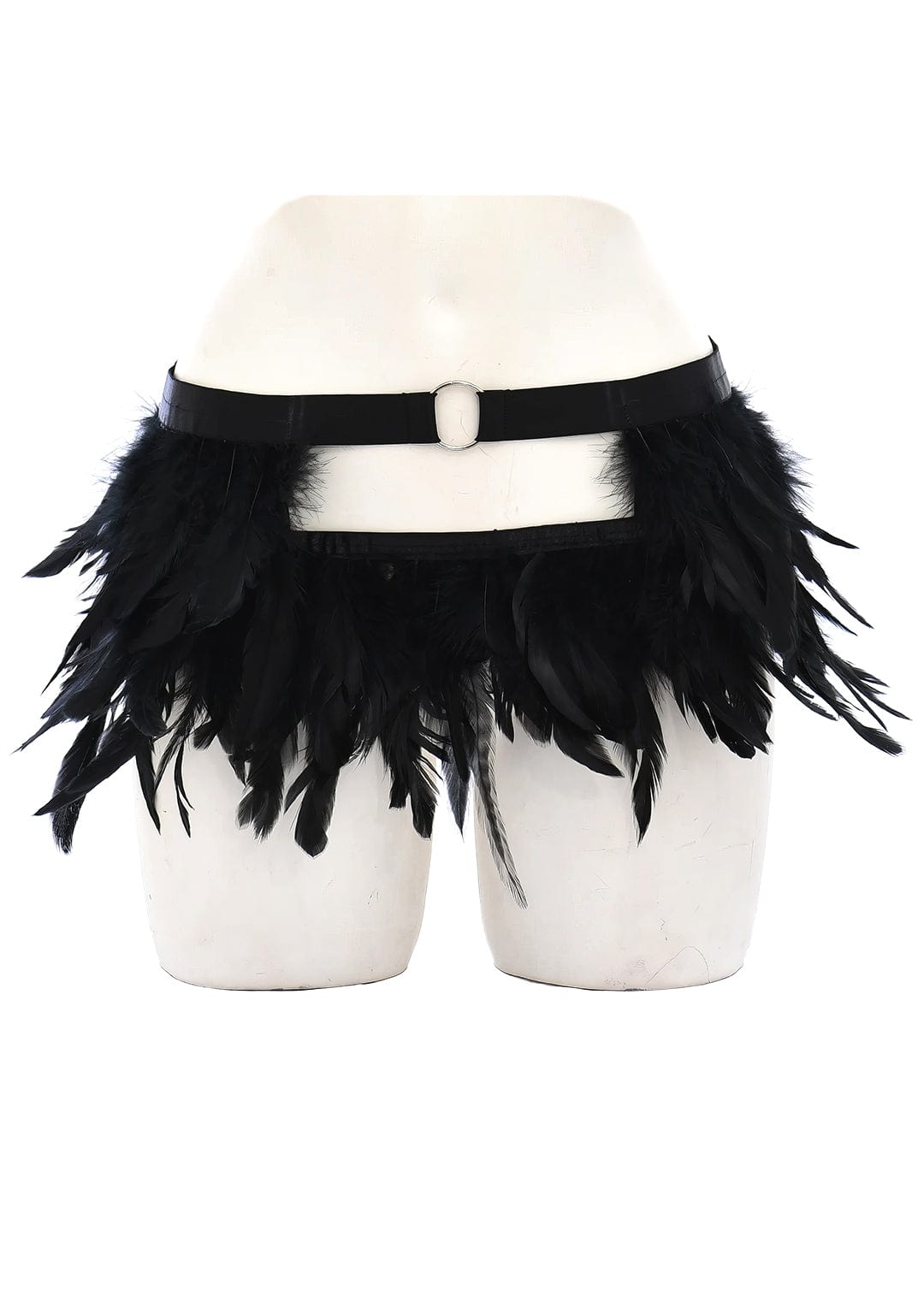 RAVEOWN | Mini-Jupe Plumage | RavenGlow Noir / Taille Unique