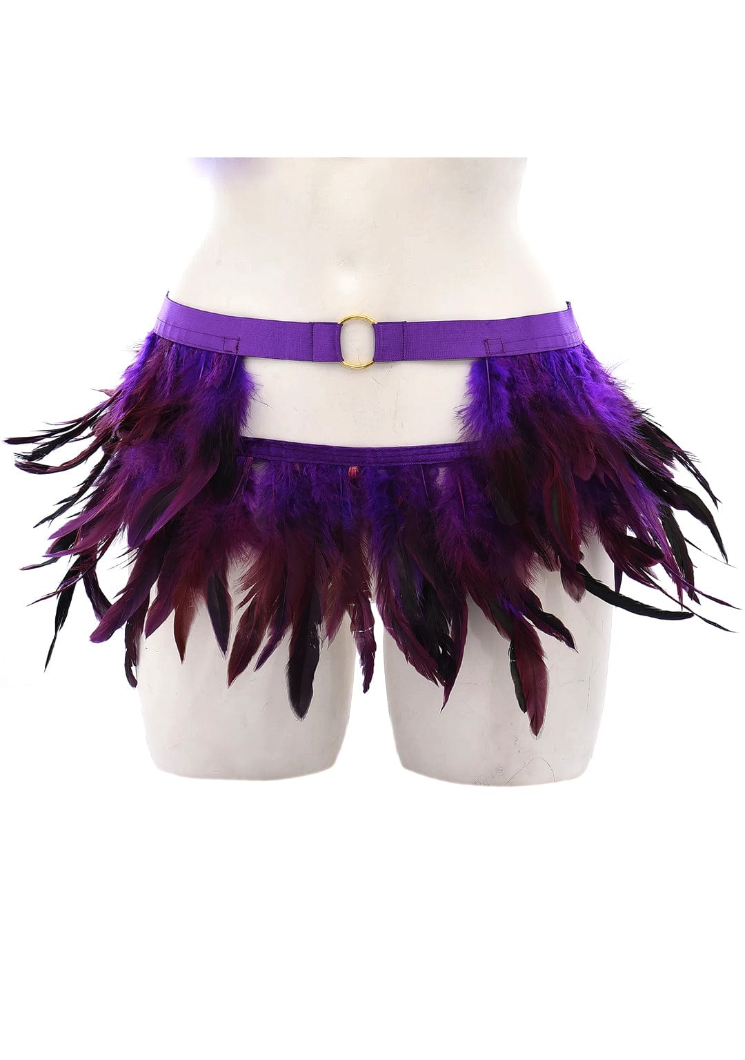 RAVEOWN | Mini-Jupe Plumage | RavenGlow Violet / Taille Unique