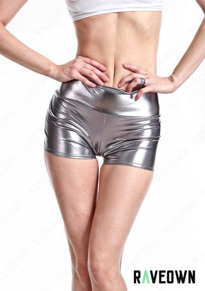 Mini Short Argenté Foncé | MOON SILVER