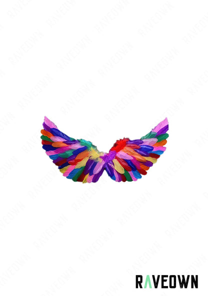 RAVEOWN | Petites ailes à Plume | RavenGlow Multi Couleurs 2 / 65 x 35 cm