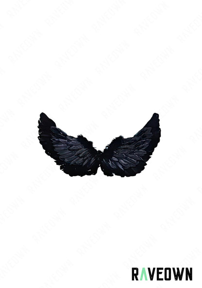 RAVEOWN | Petites ailes à Plume | RavenGlow Noir / 65 x 35 cm