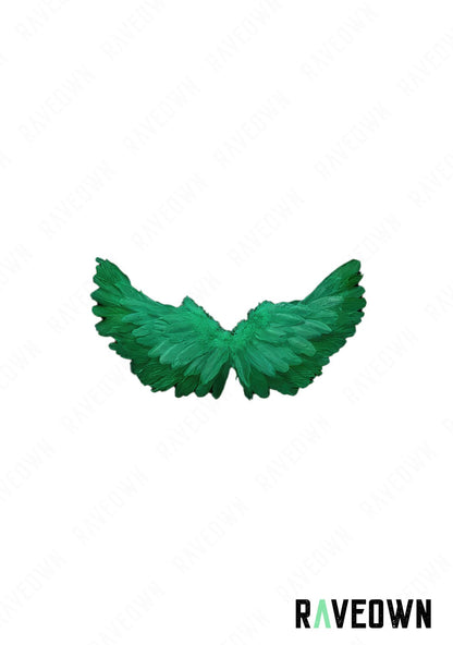 RAVEOWN | Petites ailes à Plume | RavenGlow Vert / 65 x 35 cm