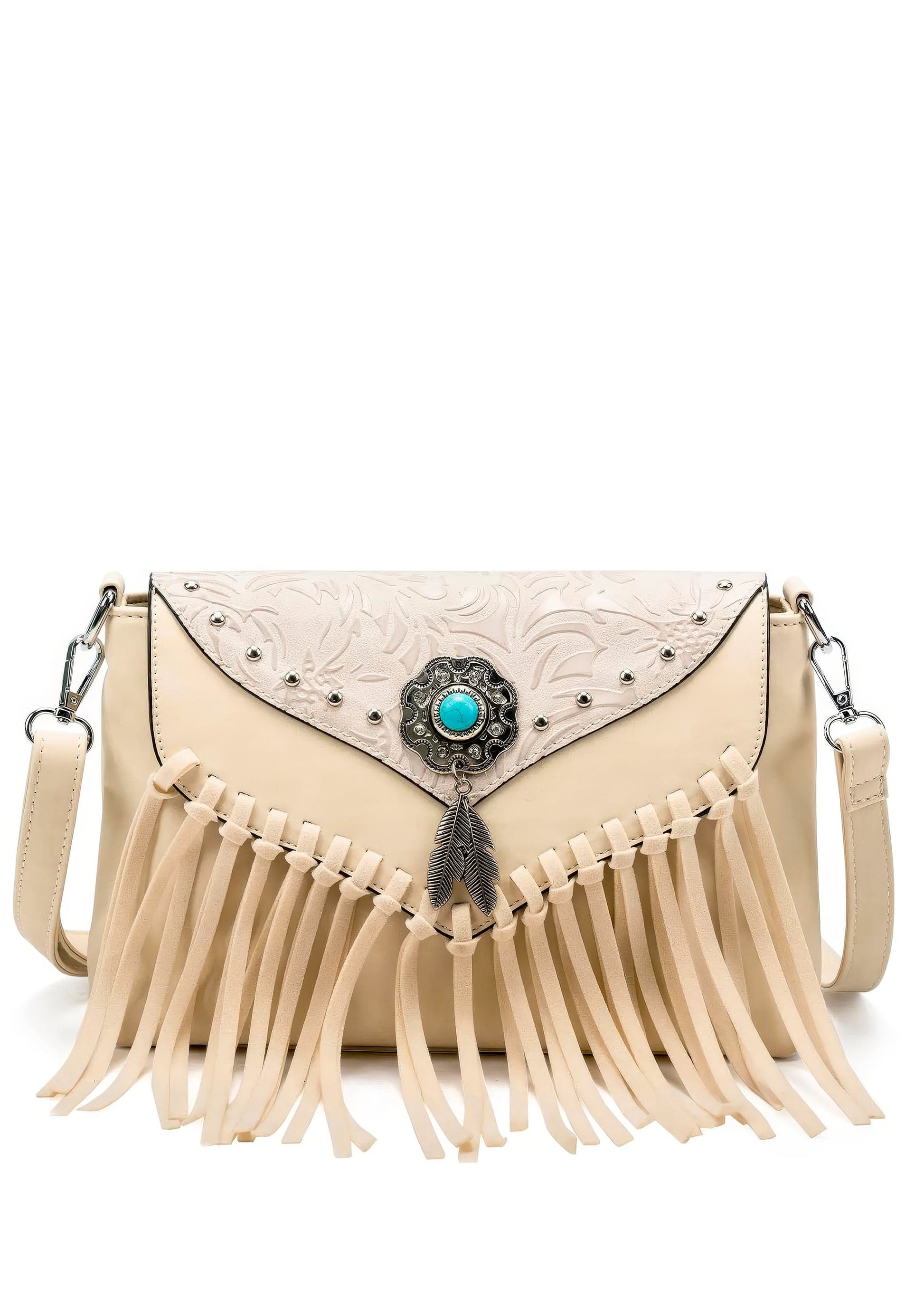 RAVEOWN | Sac à Bandoulière Bohème Camel Blanc