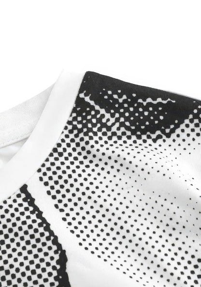 RAVEOWN | T-shirt Manche courte Buste Noir et Blanc | Abstract