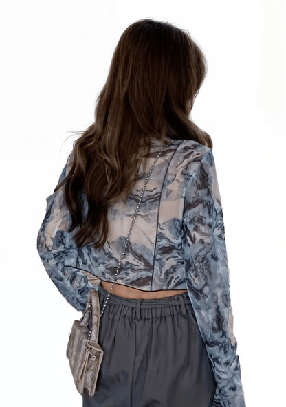 RAVEOWN | T-shirt Manche Longue Marbre | Abstract