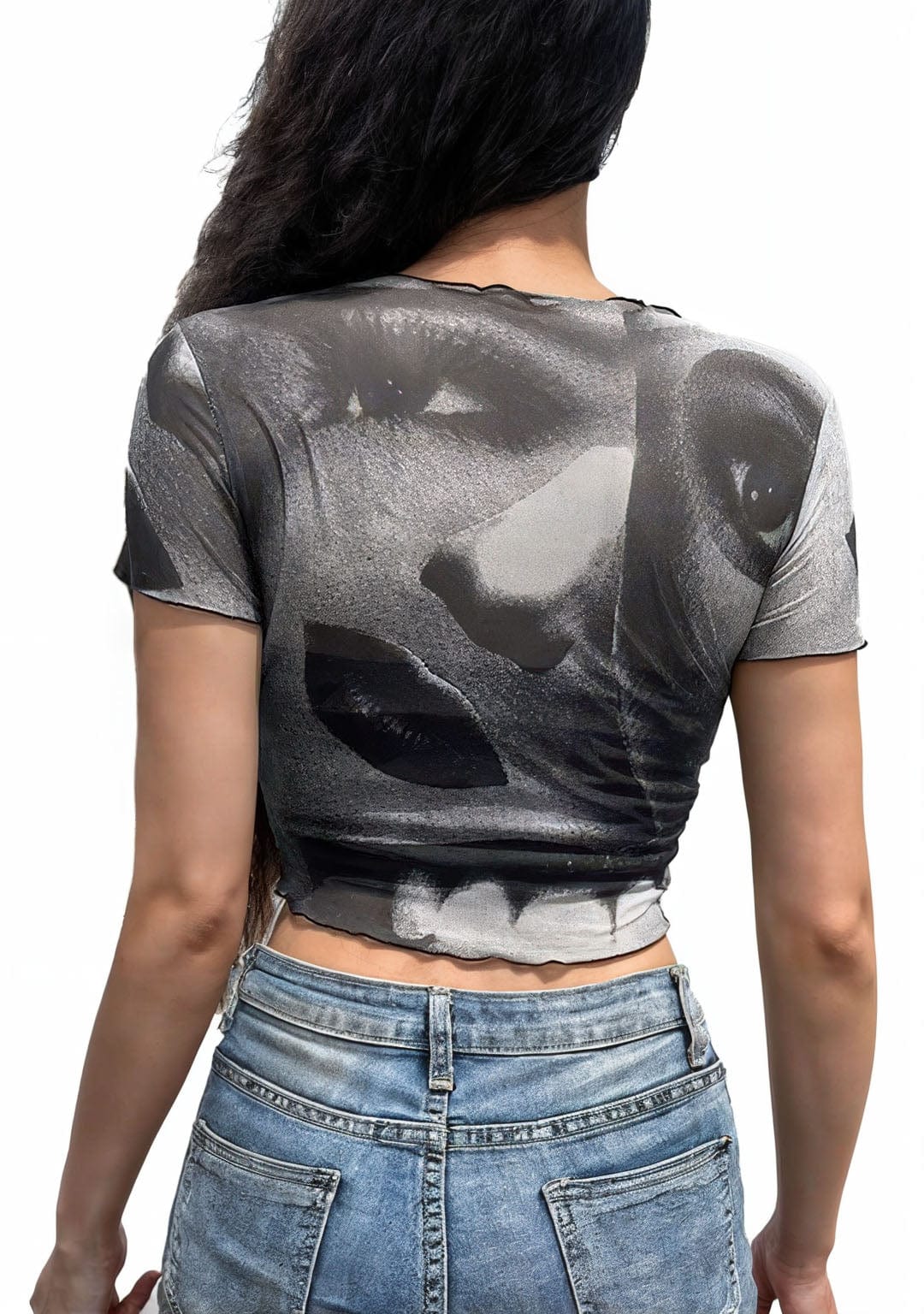 RAVEOWN | T-shirt Yeux Noir et Blanc | PsyArt