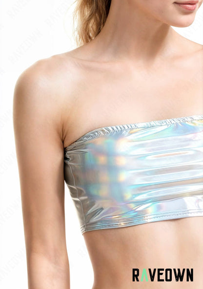 RAVEOWN | Top Bandeau | MOON SILVER Holo