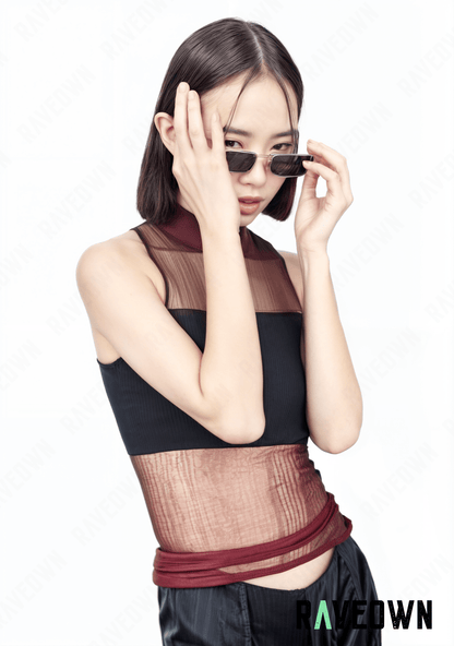 RAVEOWN | Top Bordeaux Ajouré | High.Rave