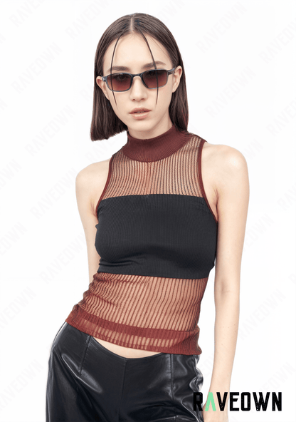 RAVEOWN | Top Bordeaux Ajouré | High.Rave