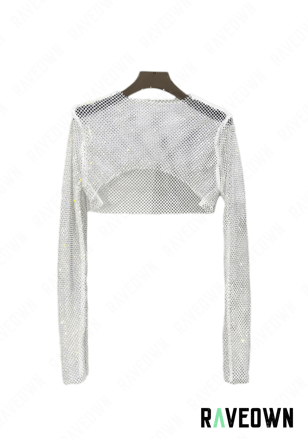RAVEOWN | Top en Tulle Strassé | High.Rave Blanc / Taille Unique