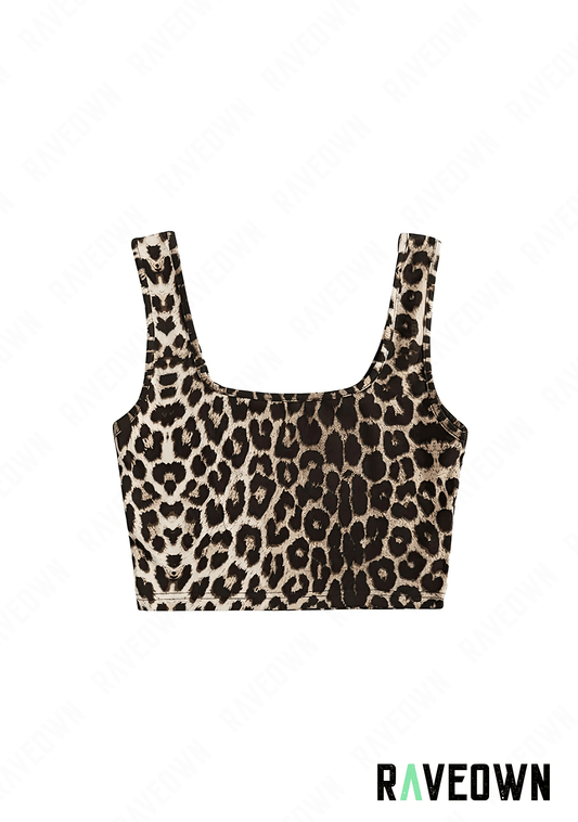 RAVEOWN | Top Fauve Festival Femme | SAUVAGE Leopard / XS