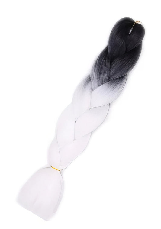 RAVEOWN | Tresse Extension | Duo Blanc et Noir B26 Blanc et Noir / 60cm