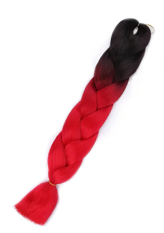 RAVEOWN | Tresse Extension | Duo Rouge et Noir B1 Rouge et Noir / 60cm