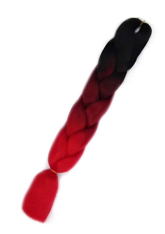 RAVEOWN | Tresse Extension | Duo Rouge et Noir B45 Rouge et Noir / 60cm