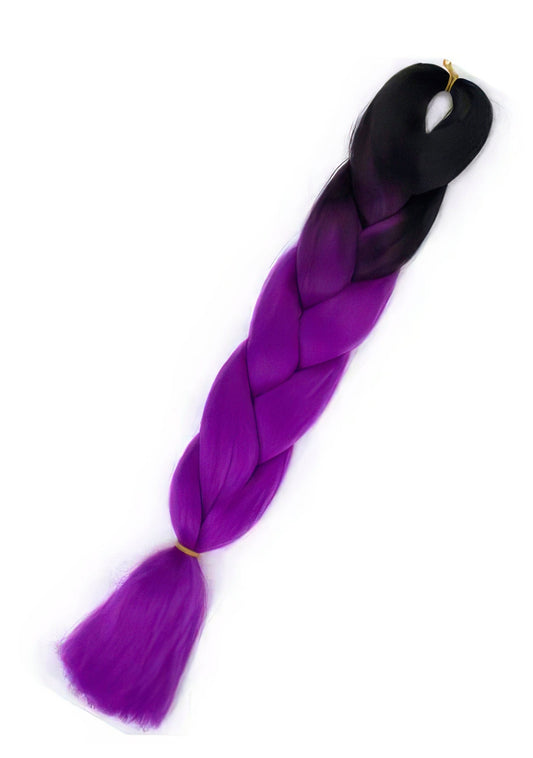 RAVEOWN | Tresse Extension | Duo Violet et Noir Violet et Noir / 60cm