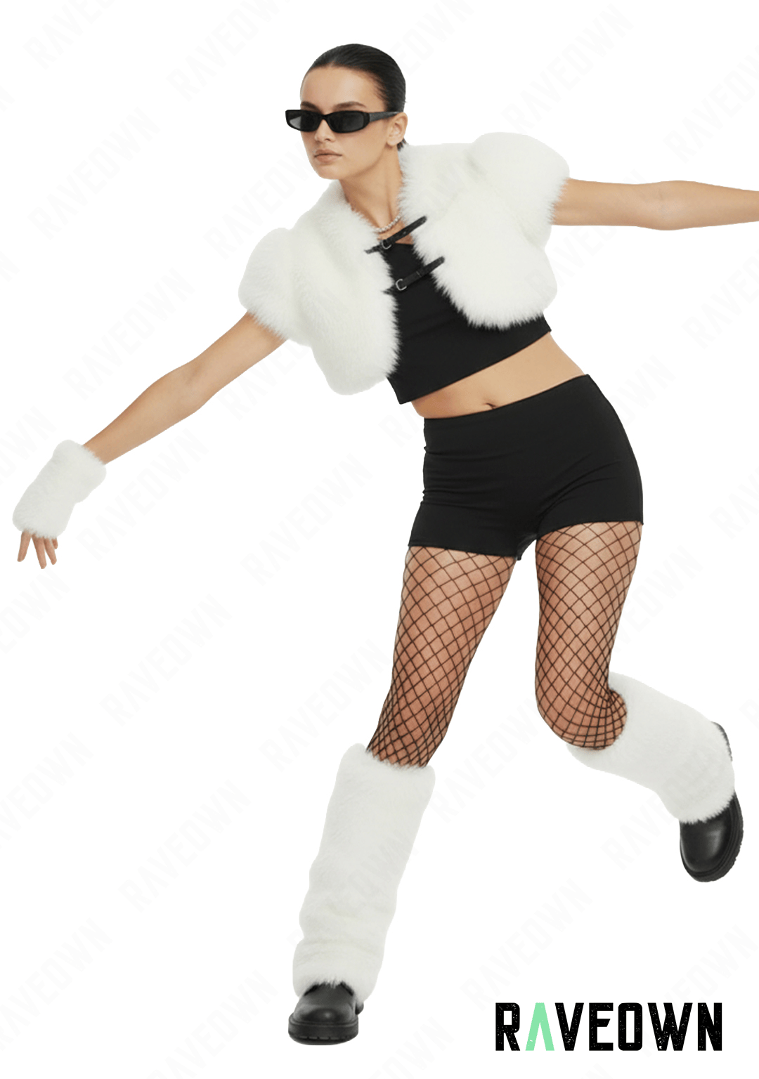 Veste Fourrure Manches Courtes | Rave.In.Fur