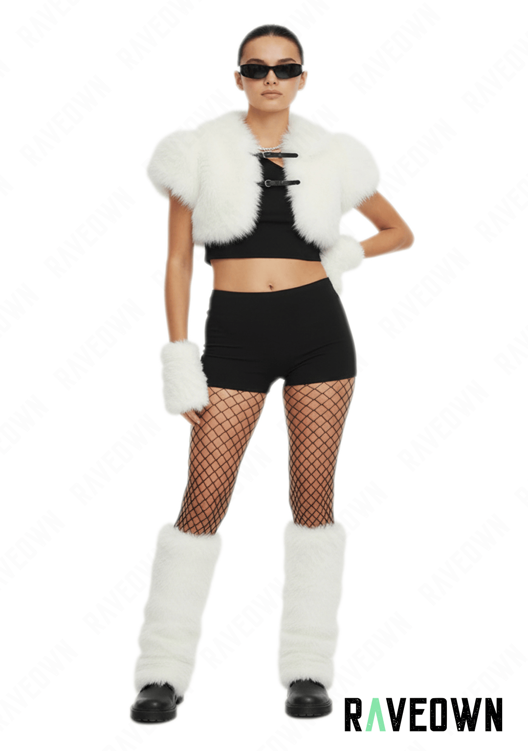 Veste Fourrure Manches Courtes | Rave.In.Fur