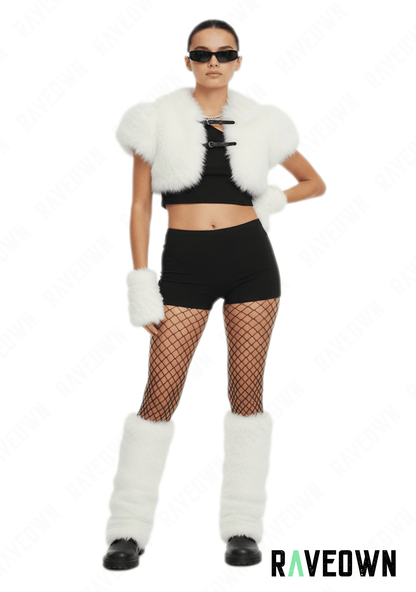 Veste Fourrure Manches Courtes | Rave.In.Fur