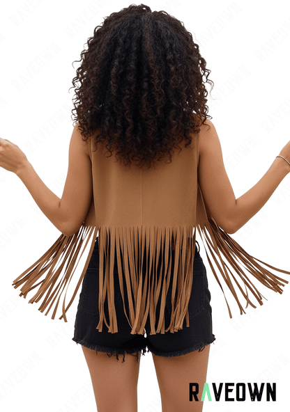 Veste Sans Manches à Franges | BOHO Spirit